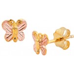 Small Treaded Back Baby Butterfly Earrings  - by Mt Rushmore